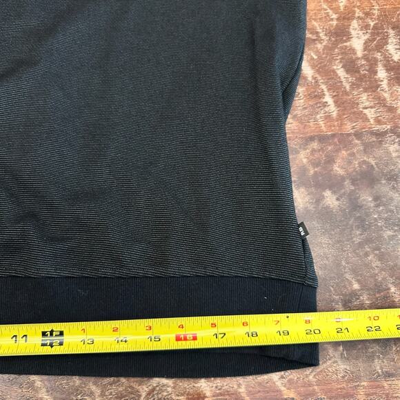 Robert Barakett XL Black Quarter Zip Textured Knit Pullover Sweater Stretch - Picture 6 of 10